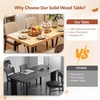 image:imageVINGLI 48 Inch Solid Wood Dining Table for 46 Walnut Rectangular Kitchen Table with Waterproof Tabletop for Indoor amp Outdoor Use Pine Wood Dinner Table for Patio Dining Room Kitchen ApartmentLight Oak