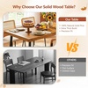 image:imageVINGLI 48 Inch Solid Wood Dining Table for 46 Walnut Rectangular Kitchen Table with Waterproof Tabletop for Indoor amp Outdoor Use Pine Wood Dinner Table for Patio Dining Room Kitchen ApartmentWalnut