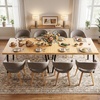 image:imageVINGLI 48 Inch Solid Wood Dining Table for 46 Walnut Rectangular Kitchen Table with Waterproof Tabletop for Indoor amp Outdoor Use Pine Wood Dinner Table for Patio Dining Room Kitchen ApartmentLight Oak