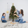 image:imageVINGLI 4ft Artificial Christmas Pine Tree with 80 Warm White Lights 211 Branch Tips PreLit Xmas Tree for Tabletop Living Room Entryway amp Holiday Party DecorationsGreen
