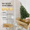image:imageVINGLI 4ft Artificial Christmas Pine Tree with 80 Warm White Lights 211 Branch Tips PreLit Xmas Tree for Tabletop Living Room Entryway amp Holiday Party DecorationsGreen