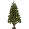 image:imageVINGLI 4ft Artificial Christmas Pine Tree with 80 Warm White Lights 211 Branch Tips PreLit Xmas Tree for Tabletop Living Room Entryway amp Holiday Party DecorationsGreen