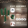 image:imageVINGLI 4ft Artificial Christmas Pine Tree with 80 Warm White Lights 211 Branch Tips PreLit Xmas Tree for Tabletop Living Room Entryway amp Holiday Party DecorationsGreen
