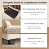image:imageVINGLI 519 Oversized Accent Single Sofa with Deep Seat Comfy 2Layer Upholstered Chair with Backrest amp Extra Wide 118 Armrests Large Reading Chair for Living Room Bedroom TeddyFleece Beige