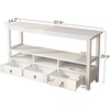 image:imageVINGLI 58 Console Table Long Entryway Table with 3 Drawers amp 2 Storage Shelves Vintage Sofa Table Behind Couch TV Stands for Living Room Entryway Hallway Foyer Office BlackWhite