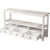 image:imageVINGLI 58 Console Table Long Entryway Table with 3 Drawers amp 2 Storage Shelves Vintage Sofa Table Behind Couch TV Stands for Living Room Entryway Hallway Foyer Office BlackWhite