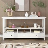 image:imageVINGLI 58 Console Table Long Entryway Table with 3 Drawers amp 2 Storage Shelves Vintage Sofa Table Behind Couch TV Stands for Living Room Entryway Hallway Foyer Office BlackWhite