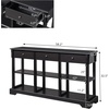 image:imageVINGLI 58 Entryway Table Long Console Table with 3 Drawers amp 2 Storage Shelves Vintage Sofa Table Behind Couch TV Stands for Living Room Entryway Hallway Foyer Office Black