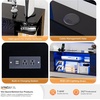image:imageVINGLI 63 Black Floating TV Stand with LED Lights amp Power Outlet Wall Mounted Floating Entertainment Center with Storage Shelves Modern High Gloss TV Console for Living RoomBlack