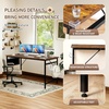 image:imageVINGLI 63 Inch Computer Office Modern Simple Gaming Desk with Side Fabric Drawer amp Hook Up WearResistant Surface Writing Desk Work Desk for Bedroom Living Room Oak GreyRustic Brown