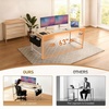 image:imageVINGLI 63 Inch Computer Office Modern Simple Gaming Desk with Side Fabric Drawer amp Hook Up WearResistant Surface Writing Desk Work Desk for Bedroom Living Room Oak GreyOak