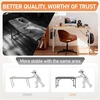 image:imageVINGLI 63 Inch Computer Office Modern Simple Gaming Desk with Side Fabric Drawer amp Hook Up WearResistant Surface Writing Desk Work Desk for Bedroom Living Room Oak GreyOak
