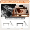 image:imageVINGLI 63 Inch Computer Office Modern Simple Gaming Desk with Side Fabric Drawer amp Hook Up WearResistant Surface Writing Desk Work Desk for Bedroom Living Room Oak GreyRustic Brown