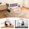 image:imageVINGLI 63 Inch Computer Office Modern Simple Gaming Desk with Side Fabric Drawer amp Hook Up WearResistant Surface Writing Desk Work Desk for Bedroom Living Room Oak GreyWhite