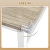 image:imageVINGLI 63 Inch Computer Office Modern Simple Gaming Desk with Side Fabric Drawer amp Hook Up WearResistant Surface Writing Desk Work Desk for Bedroom Living Room Oak GreyOak Grey