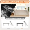 image:imageVINGLI 63 Inch Computer Office Modern Simple Gaming Desk with Side Fabric Drawer amp Hook Up WearResistant Surface Writing Desk Work Desk for Bedroom Living Room Oak GreyWhite