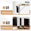 image:imageVINGLI 63 Inch Computer Office Modern Simple Gaming Desk with Side Fabric Drawer amp Hook Up WearResistant Surface Writing Desk Work Desk for Bedroom Living Room Oak GreyOak