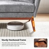 image:imageVINGLI 635 W Mid Century Small Love Seat Couch with Soild Wood Frame 2 Seater Comfy Linen Fabric Loveseat Sofa Small Couch with Two Pillows for Bedroom Living Room Small Spaces GreyGrey