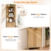 image:imageVINGLI 68 Tall Corner Cabinet with Fluted DoorsCorner Bathroom Storage Cabinet Pantry Hutch Display Shelves Adjustable for Kitchen Living Room Modern Space Saver Shelf Bathroom FurnitureOak