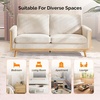 image:imageVINGLI 68 W Comfy Mid Century Loveseat Two Seater Sofa with Spring Support amp Solid Wood Frame Corduroy Fabric Small Couch for Living Room Small Space Bedroom GreyWhite