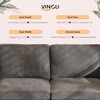 image:imageVINGLI 68 W Comfy Mid Century Loveseat Two Seater Sofa with Spring Support amp Solid Wood Frame Corduroy Fabric Small Couch for Living Room Small Space Bedroom GreyGrey
