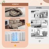 image:imageVINGLI 685 L Shaped Couch with Movable Storage Ottoman Convertible Sectional Sofa in Soft Corduroy Fabric Modern Reversible Chaise Couch for Small Spaces Apartment Living RoomDark GreenKhaki
