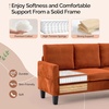 image:imageVINGLI 685 L Shaped Couch with Movable Storage Ottoman Convertible Sectional Sofa in Soft Corduroy Fabric Modern Reversible Chaise Couch for Small Spaces Apartment Living RoomDark GreenOrange
