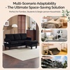 image:imageVINGLI 685 L Shaped Couch with Movable Storage Ottoman Convertible Sectional Sofa in Soft Corduroy Fabric Modern Reversible Chaise Couch for Small Spaces Apartment Living RoomDark GreenBlack