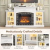 image:imageVINGLI 70 Fireplace TV Stand with Mantel Modern TV Stand with LED Light for TVs Up to 80 Entertainment Center with Storage for Bedroom 23 Electric Fireplace Insert Heater for Living Room