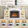image:imageVINGLI 70 Fireplace TV Stand with Mantel Modern TV Stand with LED Light for TVs Up to 80 Entertainment Center with Storage for Bedroom 23 Electric Fireplace Insert Heater for Living Room