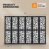 image:imageVINGLI 70 H Room Divider NonWoven Fabric Privacy Screen Indoor Partition Wall Dividers Freestanding Hinged Space Separator with Modern Unique Pattern White 4 PanelBlack