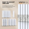 image:imageVINGLI 70 H Room Divider NonWoven Fabric Privacy Screen Indoor Partition Wall Dividers Freestanding Hinged Space Separator with Modern Unique Pattern White 4 PanelWhite