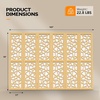 image:imageVINGLI 70 H Room Divider NonWoven Fabric Privacy Screen Indoor Partition Wall Dividers Freestanding Hinged Space Separator with Modern Unique Pattern White 4 PanelGold