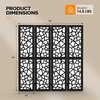 image:imageVINGLI 70 H Room Divider NonWoven Fabric Privacy Screen Indoor Partition Wall Dividers Freestanding Hinged Space Separator with Modern Unique Pattern White 4 PanelBlack