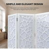 image:imageVINGLI 70 H Room Divider NonWoven Fabric Privacy Screen Indoor Partition Wall Dividers Freestanding Hinged Space Separator with Modern Unique Pattern White 4 PanelWhite