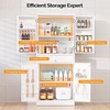 image:imageVINGLI 71 Metal Kitchen Pantry Storage Cabinet with Drawer amp 4 Doors Cupboard with Adjustable Shelves for Kitchen Dining Living Room Tall Freestanding Steel Locking Cabinet for Craft Room WhiteWhite