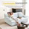 image:imageVINGLI 72 W Boneless Loveseat Sofa Cloud Corduroy Couch in a Box Compressed Deep Seat Sofa with 106 Wide Curved Armrests Easy Assembly Required for Living Room Apartments amp Office GreenLight Blue