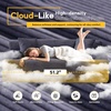 image:imageVINGLI 72 W Boneless Loveseat Sofa Cloud Corduroy Couch in a Box Compressed Deep Seat Sofa with 106 Wide Curved Armrests Easy Assembly Required for Living Room Apartments amp Office GreenDark Grey