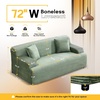 image:imageVINGLI 72 W Boneless Loveseat Sofa Cloud Corduroy Couch in a Box Compressed Deep Seat Sofa with 106 Wide Curved Armrests Easy Assembly Required for Living Room Apartments amp Office GreenGreen