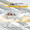 image:imageVINGLI 72 W Boneless Loveseat Sofa Cloud Corduroy Couch in a Box Compressed Deep Seat Sofa with 106 Wide Curved Armrests Easy Assembly Required for Living Room Apartments amp Office GreenLight Blue