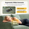 image:imageVINGLI 72 W Boneless Loveseat Sofa Cloud Corduroy Couch in a Box Compressed Deep Seat Sofa with 106 Wide Curved Armrests Easy Assembly Required for Living Room Apartments amp Office GreenGreen