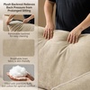 image:imageVINGLI 84 Extra Deep Seat Sofa Couch 3 Seater Upholstered Living Room Couches with 2 Piped Seater Cushions Throw Pillows Modern Linen Velvet Fabric Sofa for Apartment Bedroom OfficeKhaki Green