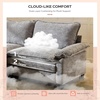 image:imageVINGLI 87 Chenille Double Layer Loveseat Sofa with 1 Ottoman LShaped Sectional Cloud Couch for Small Spaces Modern 2Seater Sofa Set for Living Room amp Apartment Light BrownLight Gray