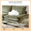 image:imageVINGLI 87 Chenille Double Layer Loveseat Sofa with 1 Ottoman LShaped Sectional Cloud Couch for Small Spaces Modern 2Seater Sofa Set for Living Room amp Apartment Light BrownOlive Green