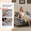image:imageVINGLI 87 Chenille Double Layer Loveseat Sofa with 1 Ottoman LShaped Sectional Cloud Couch for Small Spaces Modern 2Seater Sofa Set for Living Room amp Apartment Light BrownLight Gray
