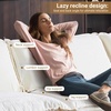 image:imageVINGLI 87 Convertible Sectional SofaLShaped Deep Seat Sofa Couch for Living RoomModern 2Seat Loveseat Sofa with Ottoman for Small SpaceApartmentChenilleCreamChenille Cream