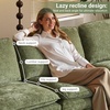 image:imageVINGLI 87 Convertible Sectional SofaLShaped Deep Seat Sofa Couch for Living RoomModern 2Seat Loveseat Sofa with Ottoman for Small SpaceApartmentChenilleCreamChenille Olive