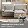image:imageVINGLI 87 Convertible Sectional SofaLShaped Deep Seat Sofa Couch for Living RoomModern 2Seat Loveseat Sofa with Ottoman for Small SpaceApartmentChenilleCreamChenille Light Grey