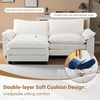 image:imageVINGLI 87 Convertible Sectional SofaLShaped Deep Seat Sofa Couch for Living RoomModern 2Seat Loveseat Sofa with Ottoman for Small SpaceApartmentChenilleCreamChenille Cream