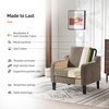 image:imageVINGLI Accent Chairs for Living Room Mid Century Modern Chair Chenille Sofa Chair Upholstered Arm Chair with Scooped Arms for Bedroom Home Office Apartment